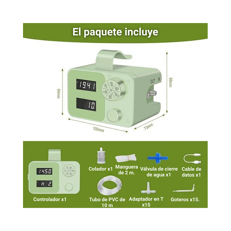 Riego Automatico Por Goteo Con Temporizador Para 15 Plantas 5