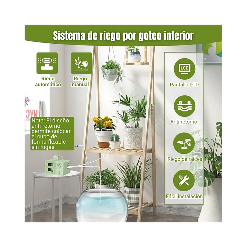 Riego Automatico Por Goteo Con Temporizador Para 15 Plantas 11