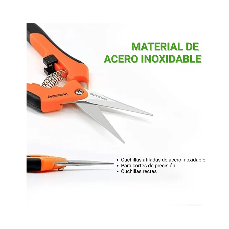 Tijeras En Titanio Punta Recta Para Poda-despunte De Plantas 4