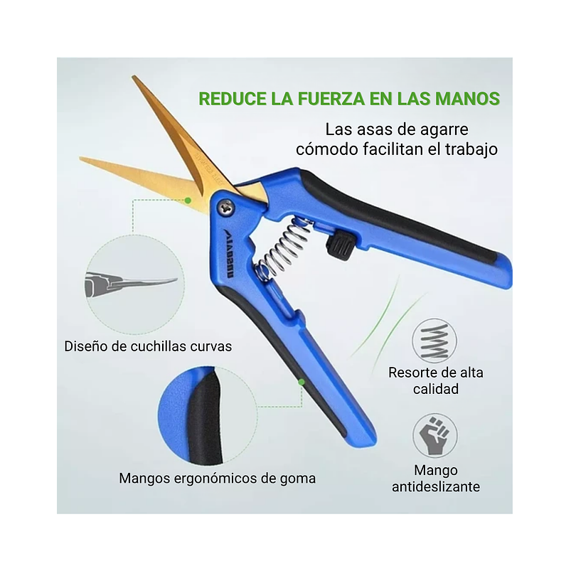 Tijeras En Titanio Punta Recta Para Poda-despunte De Plantas 9