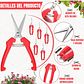 Tijera De Poda Y Despunte Plantas Punta Recta En Acero Inox - Miniatura 3