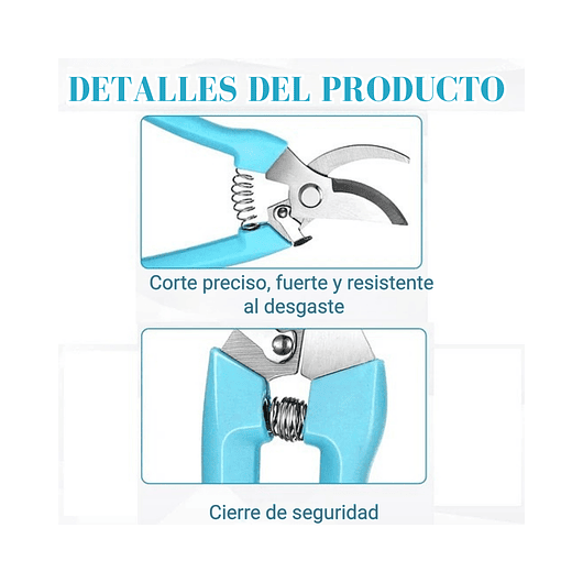Tijera de Poda Para Plantas - Jardinería Hoja En Acero 18
