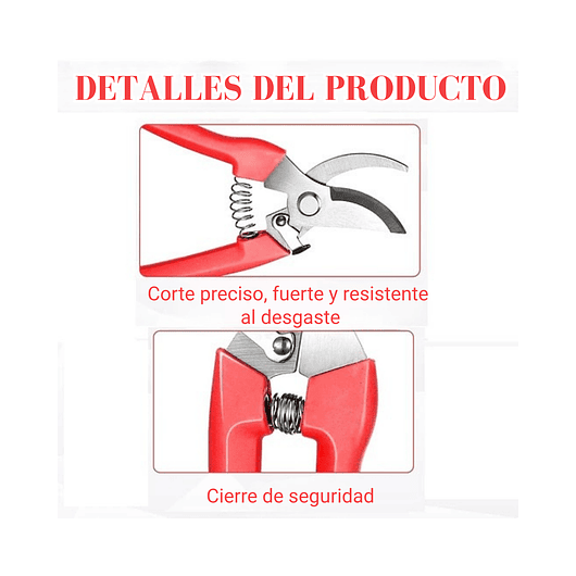 Tijera de Poda Para Plantas - Jardinería Hoja En Acero 19