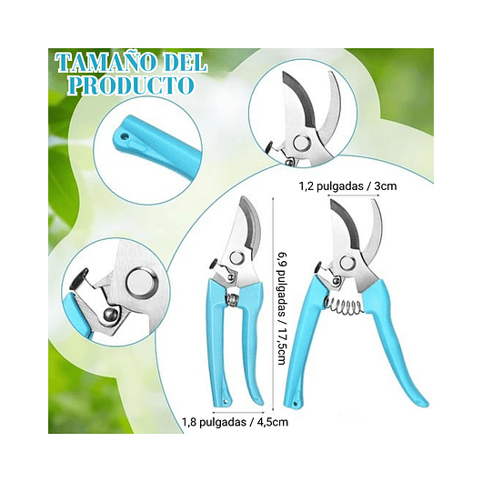 Tijera de Poda Para Plantas - Jardinería Hoja En Acero 21