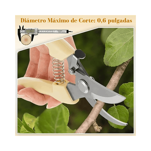Tijera de Poda Para Plantas - Jardinería Hoja En Acero 8