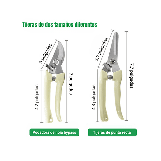 Tijera De Poda De Plantas Jardinería Acero Inoxidable X2 Und 13
