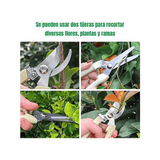 Tijera De Poda De Plantas Jardinería Acero Inoxidable X2 Und 16