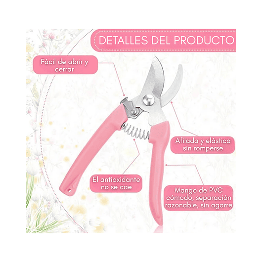 Tijera De Poda De Plantas Jardinería Acero Inoxidable X2 Und 21