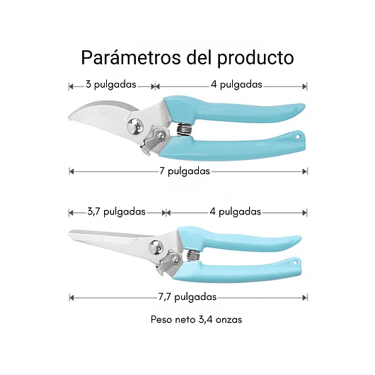 Tijera De Poda De Plantas Jardinería Acero Inoxidable X2 Und 25