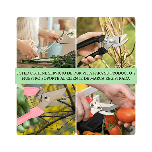 Tijera De Poda De Plantas Jardinería Acero Inoxidable X2 Und 30