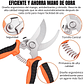 Tijeras De Poda Jardinería En Acero Inoxidable x3 Unidades (3 Tipos de corte) - Miniatura 4