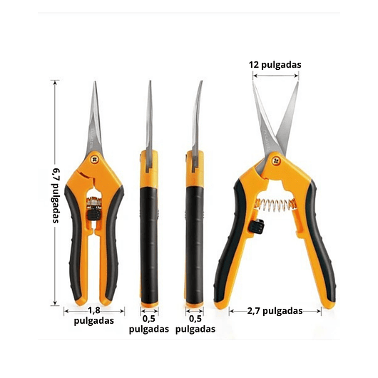 Tijeras De Poda Para Corte Recto y Curvo En Acero Inoxidable Plantas Bonsais 2