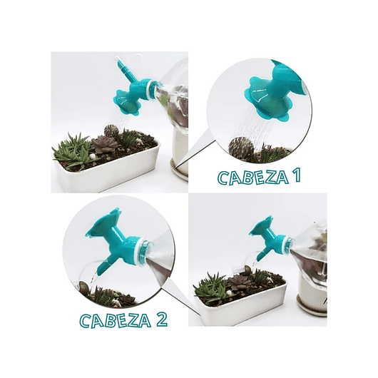 Boquilla o Tapa Regadera De Plantas 2en1 Para Botellas 8