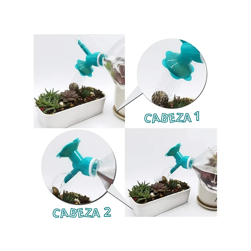 Boquilla o Tapa Regadera De Plantas 2en1 Para Botellas 8