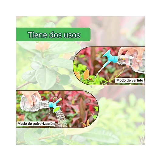 Boquilla o Tapa Regadera De Plantas 2en1 Para Botellas 9