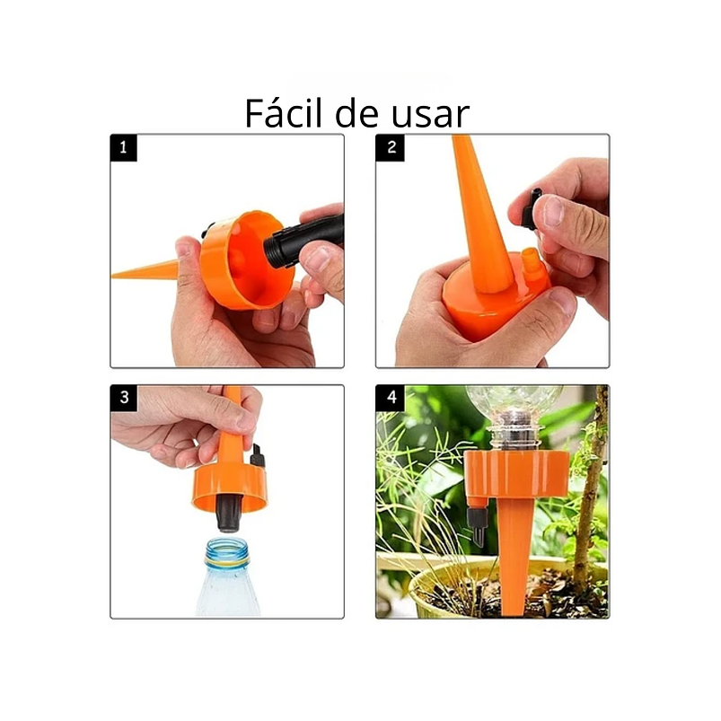 Kit Estacas de Riego Plantas Por Goteo x8 unidades Ajustable 2