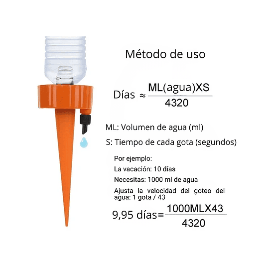 Kit Estacas de Riego Plantas Por Goteo x8 unidades Ajustable 3