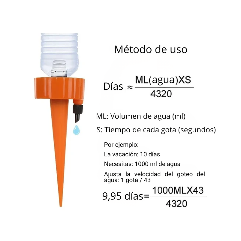 Kit Estacas de Riego Plantas Por Goteo x8 unidades Ajustable 3