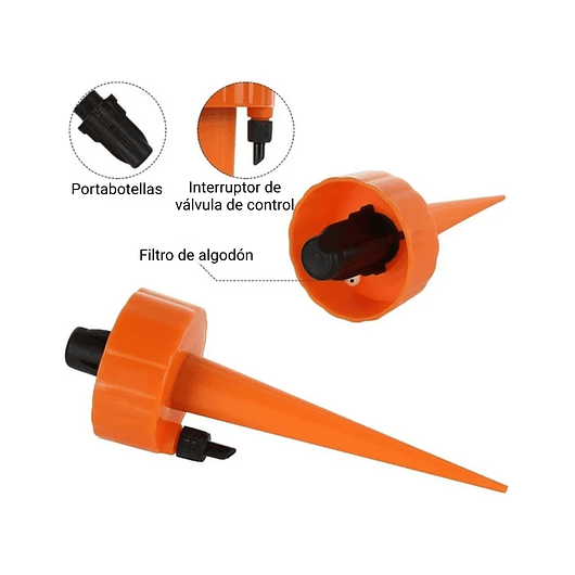 Kit Estacas de Riego Plantas Por Goteo x8 unidades Ajustable 5