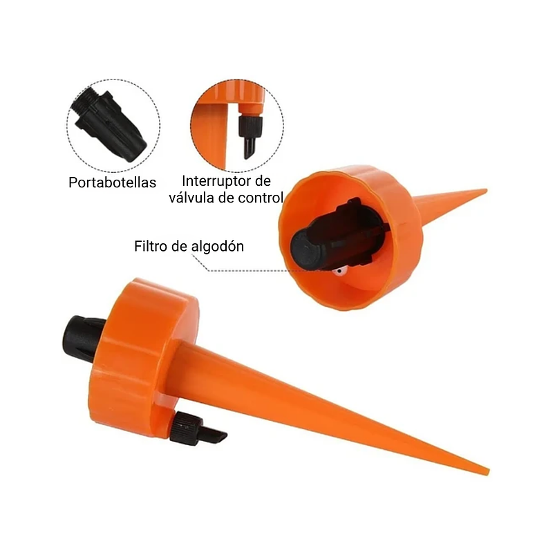 Kit Estacas de Riego Plantas Por Goteo x8 unidades Ajustable 5