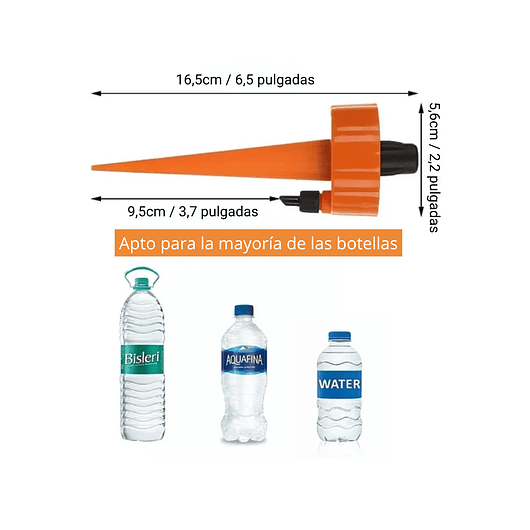 Kit Estacas de Riego Plantas Por Goteo x8 unidades Ajustable 7
