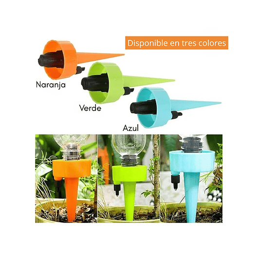 Kit Estacas de Riego Plantas Por Goteo x8 unidades Ajustable 6