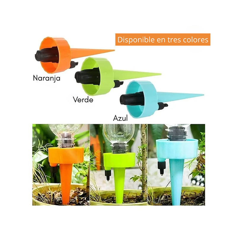 Kit Estacas de Riego Plantas Por Goteo x8 unidades Ajustable 6