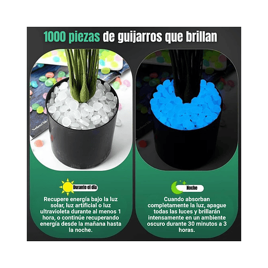 Piedras Luminosas Jardín - Peceras X300pzs Brillan Oscuridad 18