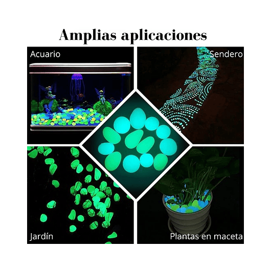 Piedras Luminosas Jardín - Peceras X300pzs Brillan Oscuridad 20