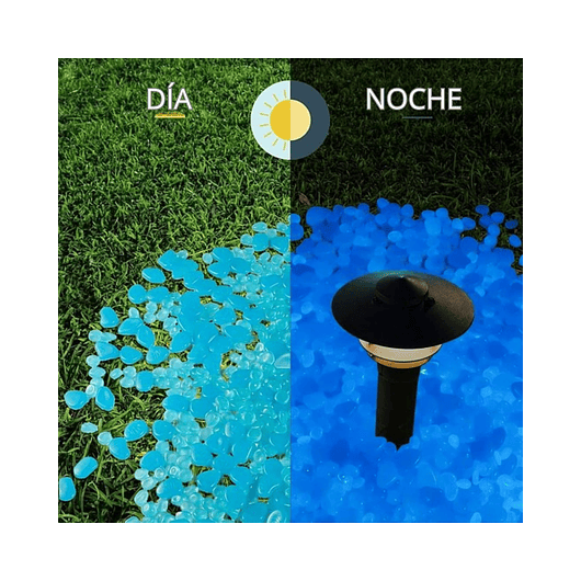 Piedras Luminosas Decoración Jardín x100 Piezas Brillan Oscuridad 17