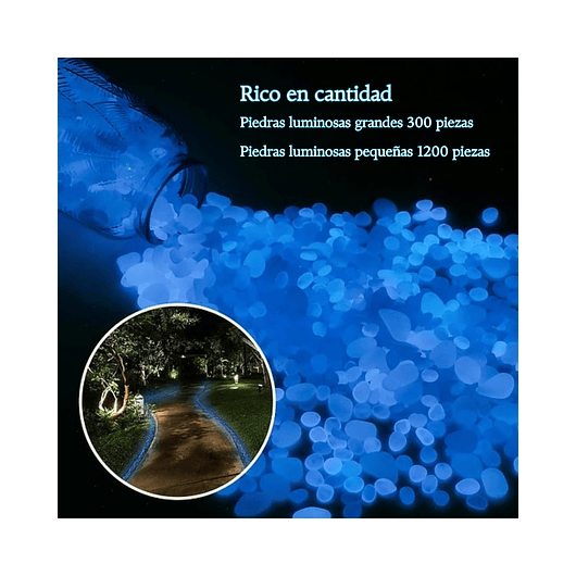 Piedras Luminosas Decoración Jardín x100 Piezas Brillan Oscuridad 19