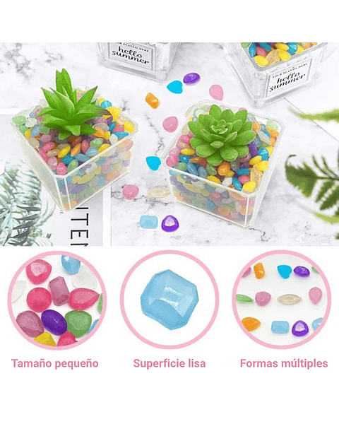 Piedras Brillantes Luminiscentes Para Jardin Pescera  x1000 Unidades
