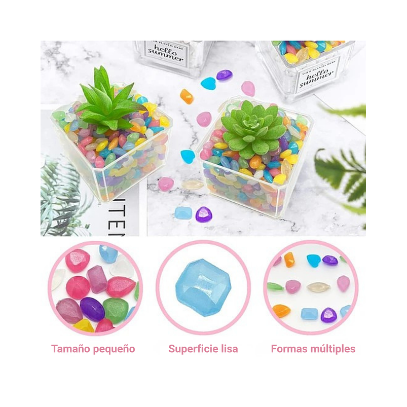 Piedras Brillantes Luminiscentes Para Jardin Pescera  x1000 Unidades 2
