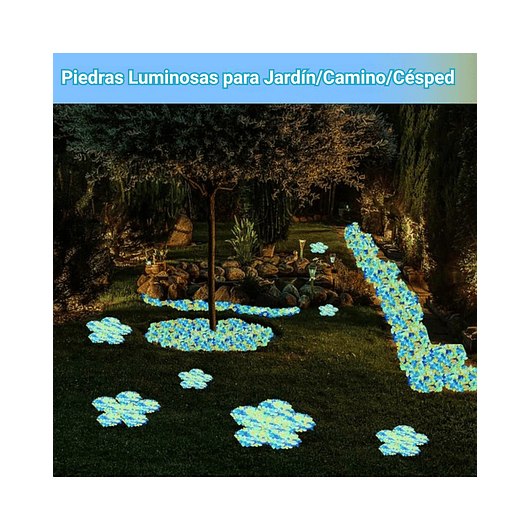 Piedras Brillantes Luminiscentes Para Jardin Pescera  x1000 Unidades 4