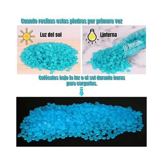 Piedras Luminosas Decorativas Para Jardin de Hadas Pesceras/Acuario X1000pz 2