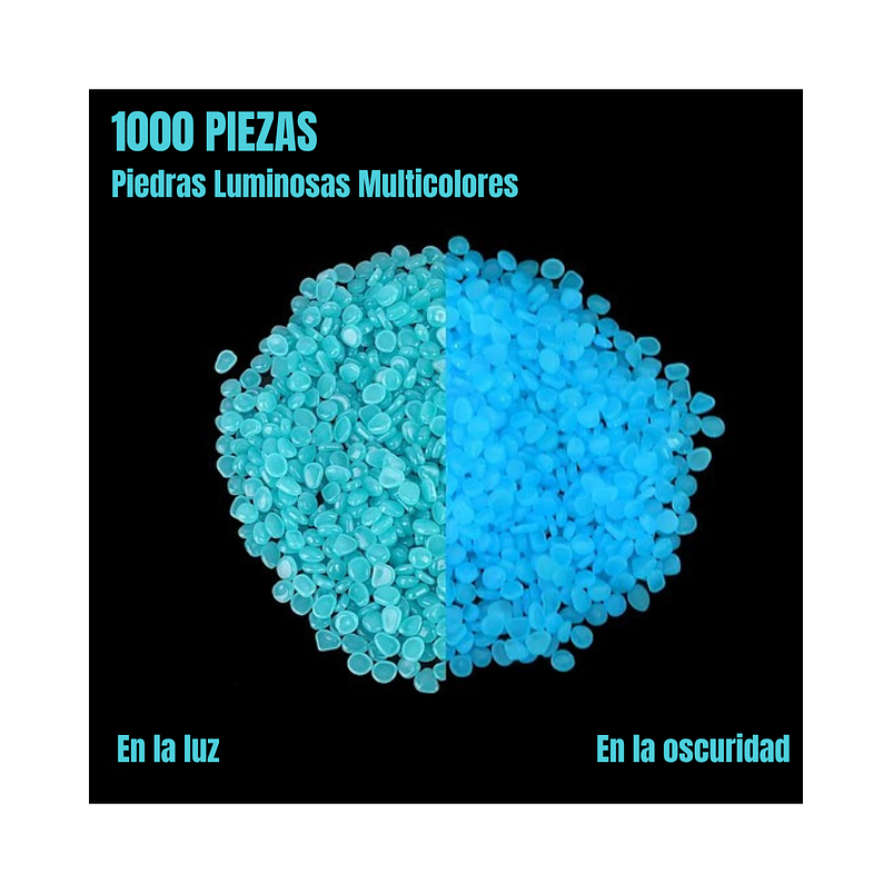 Piedras Luminosas Decorativas Para Jardin de Hadas Pesceras/Acuario X1000pz 6