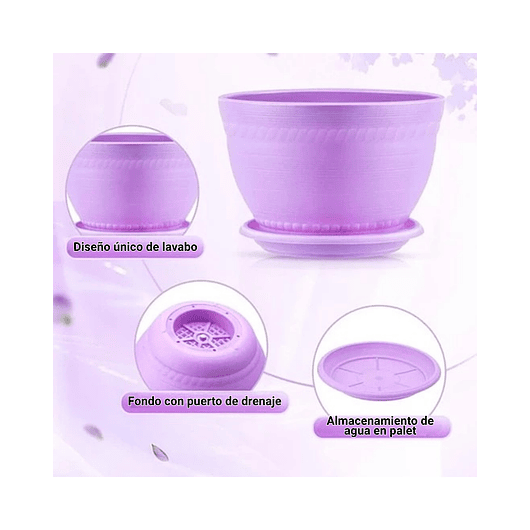 Macramé Colgante más Maceta Plástica para Plantas y Jardín 3