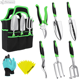 Kit Herramientas de Jardinería Huerto y Cultivo + Bolso Organizador