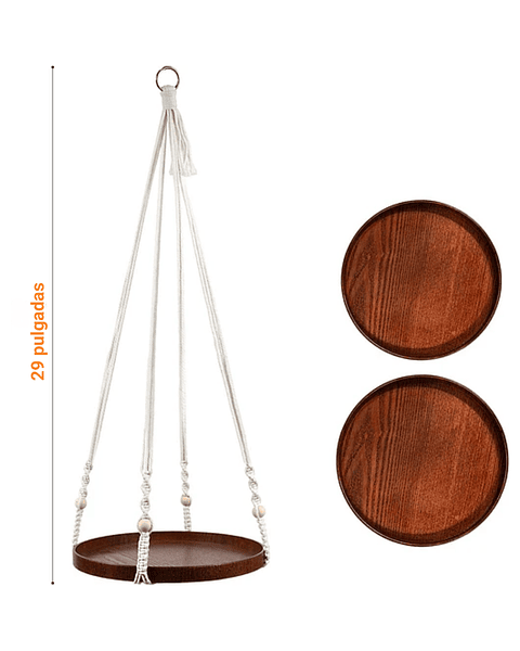 Juego de Soportes Colgador De Plantas Macetas Macrame x2 Unidades