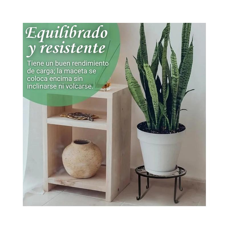 Soporte De Macetas Plantas X2 Unidades Metalico Decorativo 5