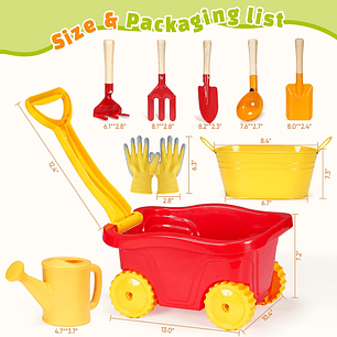 Juego Herramientas de Jardin Huertos y Siembra Para Niños 