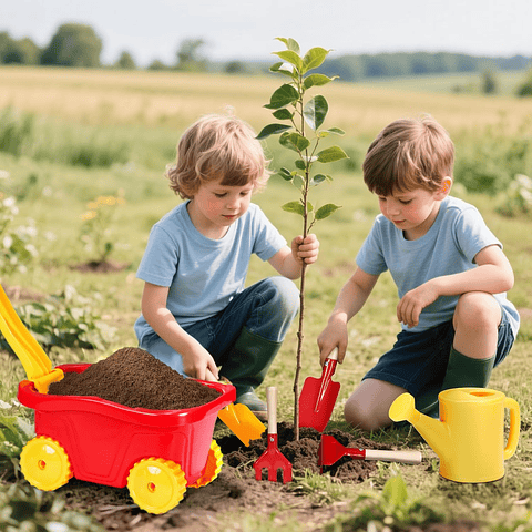 Juego Herramientas de Jardin Huertos y Siembra Para Niños 