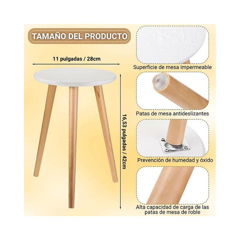 Soporte Maceta Plantas x1 Unidad Tipo Mesa En Madera 5