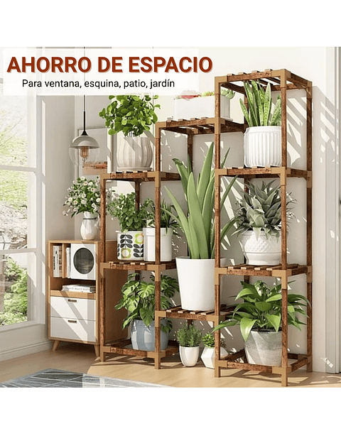 Soporte Decorativo Estante Para Plantas En Macetas En Madera