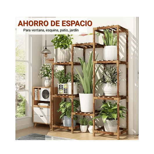 Soporte Decorativo Estante Para Plantas En Macetas En Madera 3