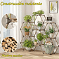 Soporte Decorativo Estante Para Plantas Hexagono en Madera - Miniatura 2