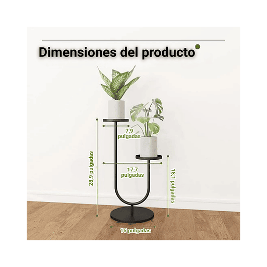 Soporte Para Plantas En Macetas Estante Metalico 2 Niveles 3
