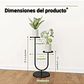 Soporte Para Plantas En Macetas Estante Metalico 2 Niveles - Miniatura 3