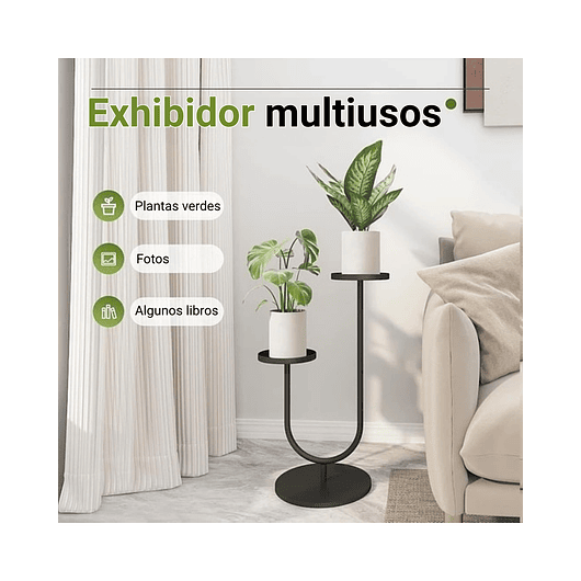 Soporte Para Plantas En Macetas Estante Metalico 2 Niveles 4