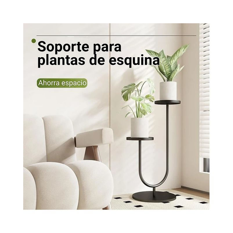 Soporte Para Plantas En Macetas Estante Metalico 2 Niveles 6